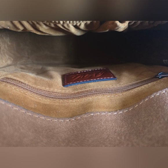 Patricia Nash Ilina Carribean Blue Embossed Blue Leather Crossbody Bag NWT - Picture 5 of 10